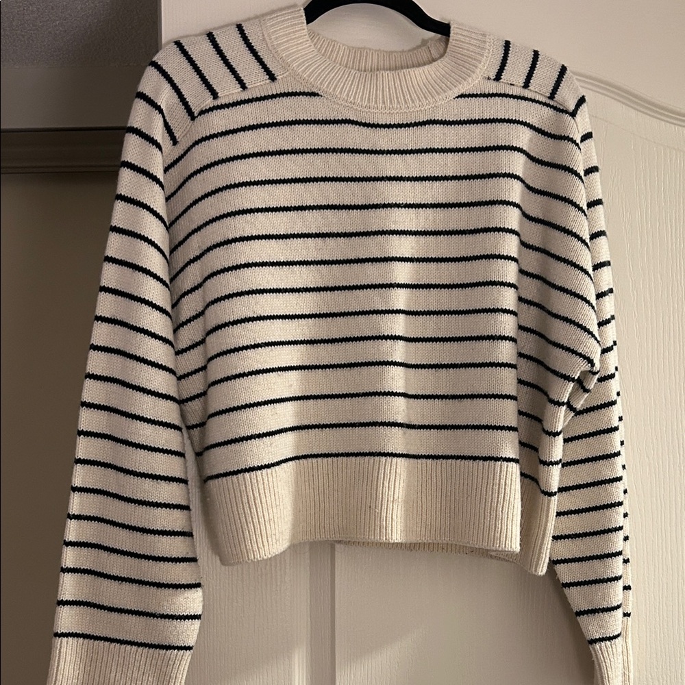 Striped Black and White Women's Sweater